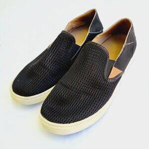 OluKai Women's Black Pehuea Casual Slip-on Sneakers - Women's 9
